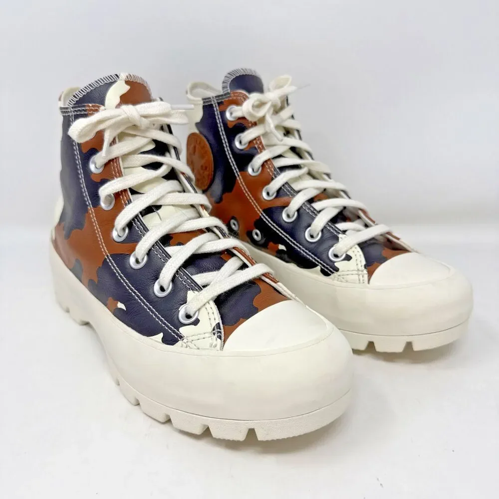 Converse Custom Chuck 70 By You Womens Sz 8 Cow All Star Lugged Hi Top Sneakers
